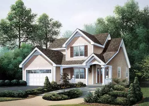 Traditional house plans 77-211 - front exterior, 2,231 sq ft, 3 bed, 2 bath house plans | Monster House Plans