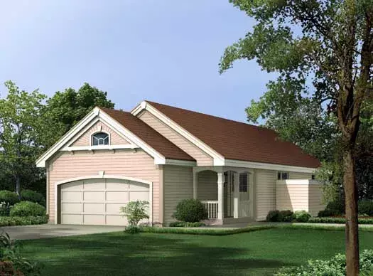 Traditional house plans 77-233 - front exterior, 983 sq ft, 3 bed, 2 bath house plans | Monster House Plans