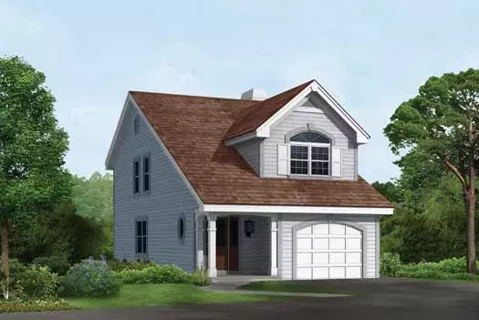 Traditional house plans 77-236 - front exterior, 1,498 sq ft, 2 bed, 2 bath house plans | Monster House Plans