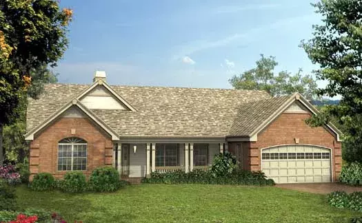 Country house plans 77-245 - front exterior, 1,914 sq ft, 4 bed, 3 bath house plans | Monster House Plans