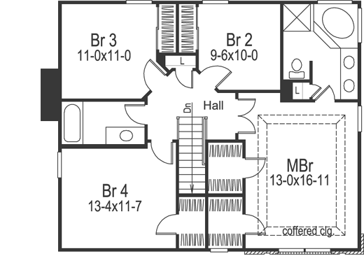 Upper/Second Floor Plan:77-255