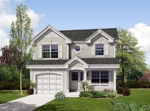 Traditional house plans 77-273 - front exterior, 1,167 sq ft, 2 bed, 2 bath house plans | Monster House Plans