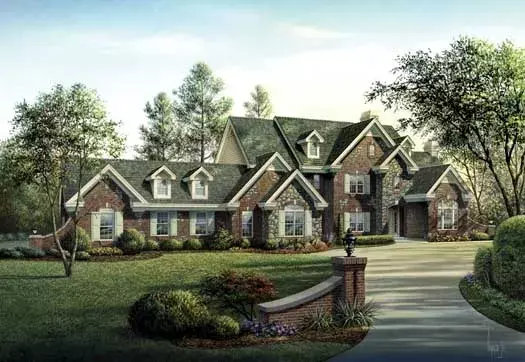 European house plans 77-274 - front exterior, 5,321 sq ft, 4 bed, 5 bath house plans | Monster House Plans