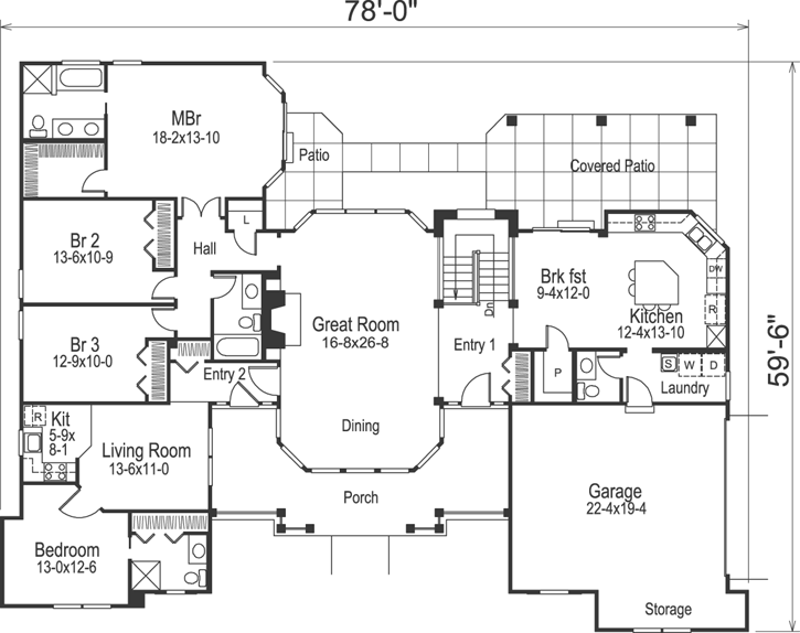 Main Floor Plan: 77-275