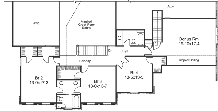 Upper/Second Floor Plan:77-278