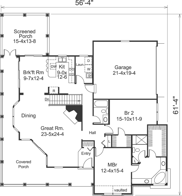 Main Floor Plan: 77-297