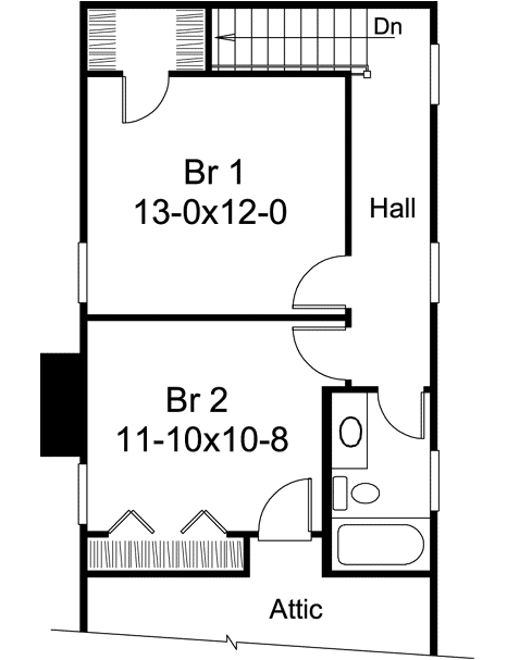 Upper/Second Floor Plan:77-304