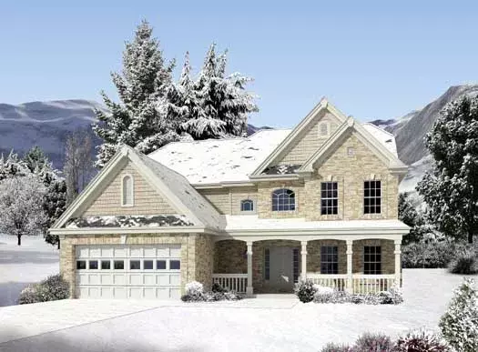 Country house plans 77-307 - front exterior, 3,269 sq ft, 4 bed, 3 bath house plans | Monster House Plans