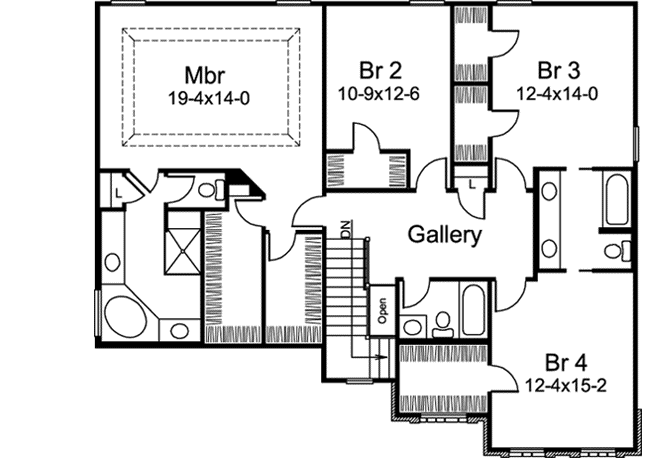 Upper/Second Floor Plan:77-307