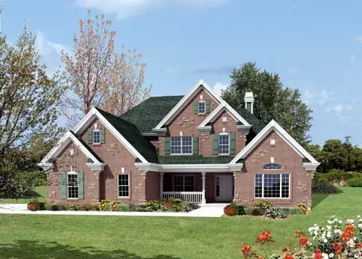 Southern house plans 77-308 - front exterior, 4,465 sq ft, 4 bed, 3 bath house plans | Monster House Plans