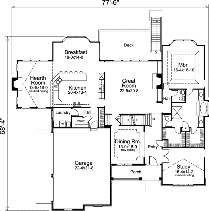 Main Floor Plan: 77-308