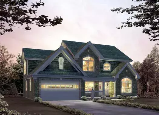 Traditional house plans 77-322 - front exterior, 2,764 sq ft, 4 bed, 2 bath house plans | Monster House Plans