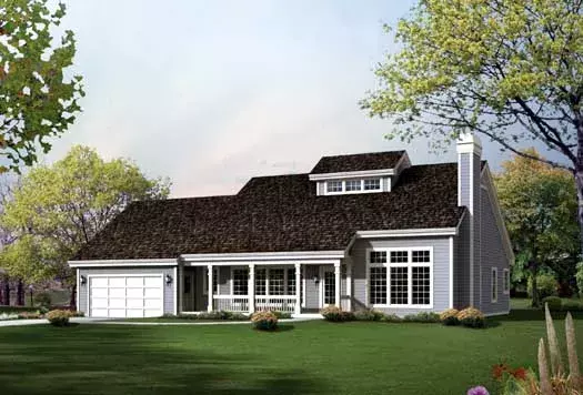 Traditional house plans 77-335 - front exterior, 1,942 sq ft, 3 bed, 2 bath house plans | Monster House Plans