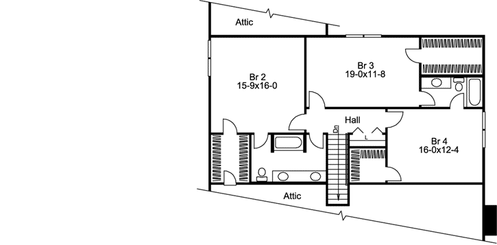 Upper/Second Floor Plan:77-336