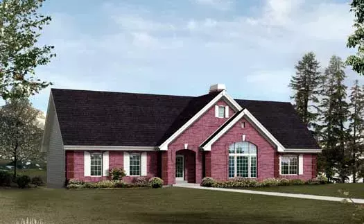 European house plans 77-338 - front exterior, 2,394 sq ft, 3 bed, 2 bath house plans | Monster House Plans