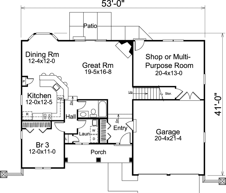 Main Floor Plan: 77-343
