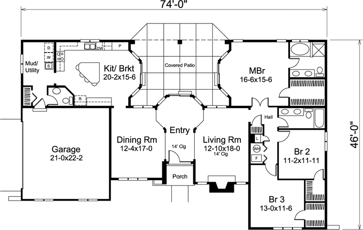 Main Floor Plan: 77-345