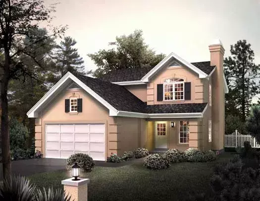 Mediterranean house plans 77-362 - front exterior, 1,994 sq ft, 3 bed, 2 bath house plans | Monster House Plans
