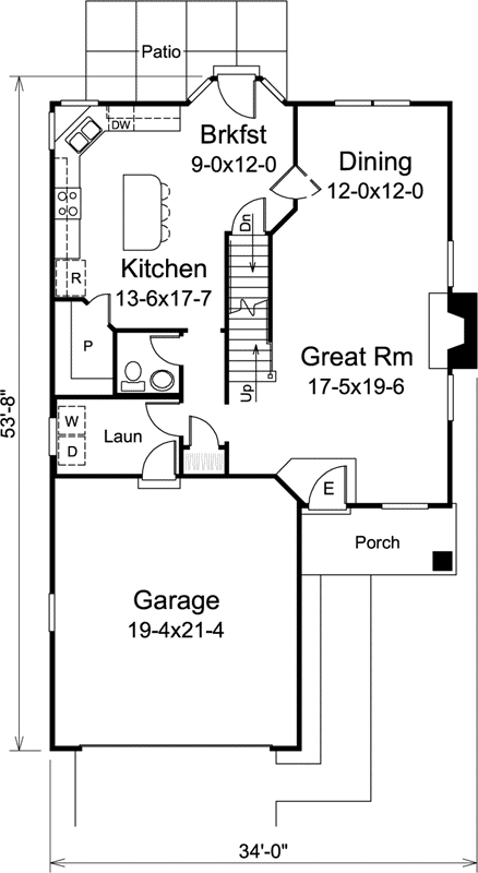 Main Floor Plan: 77-362