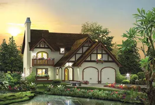 English Country house plans 77-363 - front exterior, 2,250 sq ft, 3 bed, 2 bath house plans | Monster House Plans