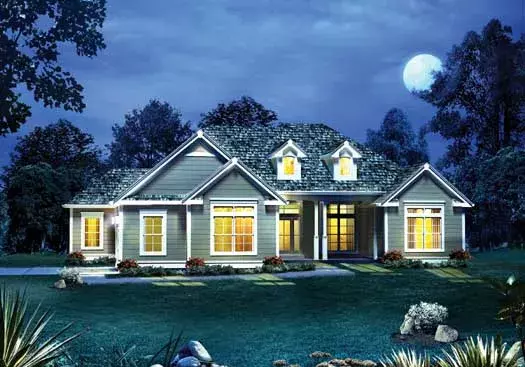 Traditional house plans 77-382 - front exterior, 2,241 sq ft, 4 bed, 2 bath house plans | Monster House Plans