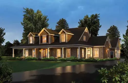 Country house plans 77-441 - front exterior, 3,782 sq ft, 4 bed, 3 bath house plans | Monster House Plans
