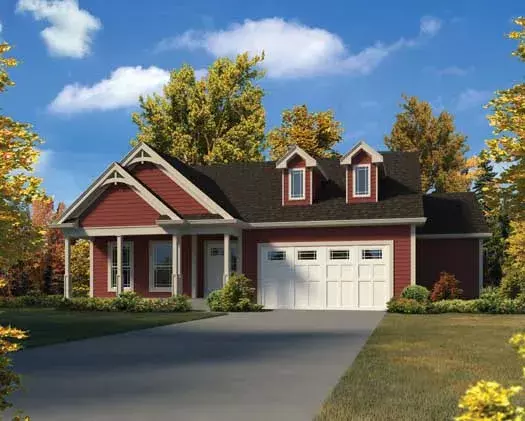 Country house plans 77-442 - front exterior, 2,453 sq ft, 3 bed, 2 bath house plans | Monster House Plans