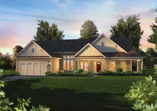 Country house plans 77-445 - front exterior, 2,156 sq ft, 3 bed, 2 bath house plans | Monster House Plans