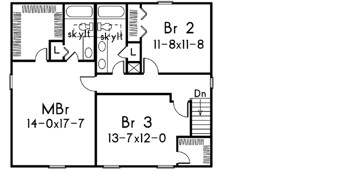 Upper/Second Floor Plan: 77-461