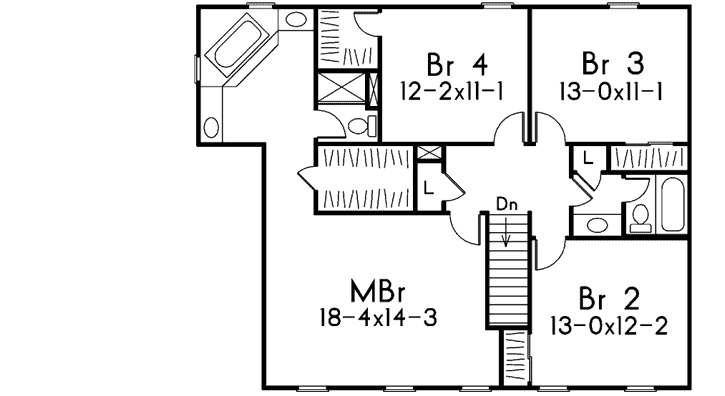 Upper/Second Floor Plan:77-464