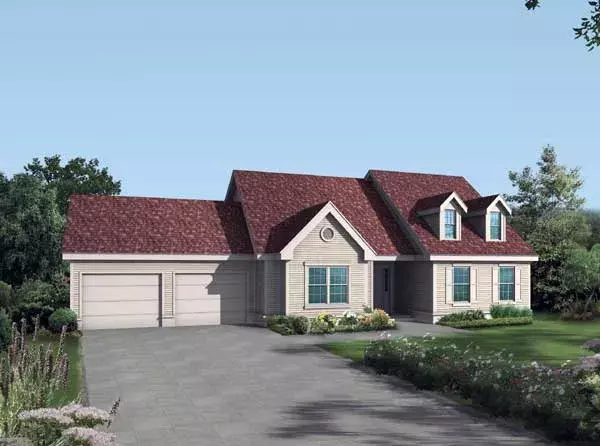 Country house plans 77-468 - front exterior, 1,642 sq ft, 3 bed, 2 bath house plans | Monster House Plans
