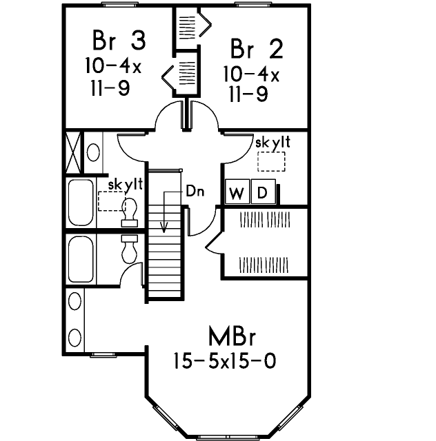 Upper/Second Floor Plan:77-486