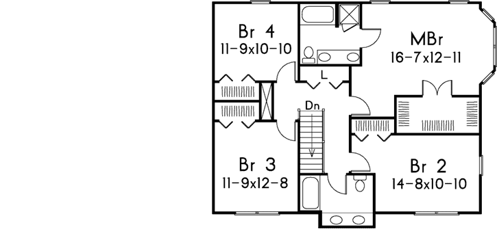 Upper/Second Floor Plan:77-489