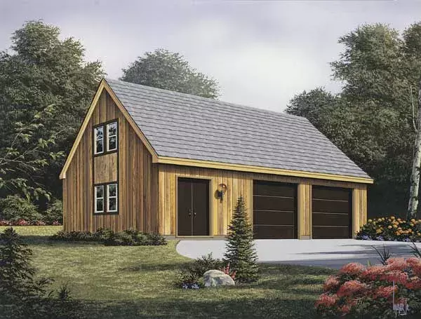 Traditional house plans 77-510 - front exterior, 768 sq ft, 0 bed, 0 bath house plans | Monster House Plans