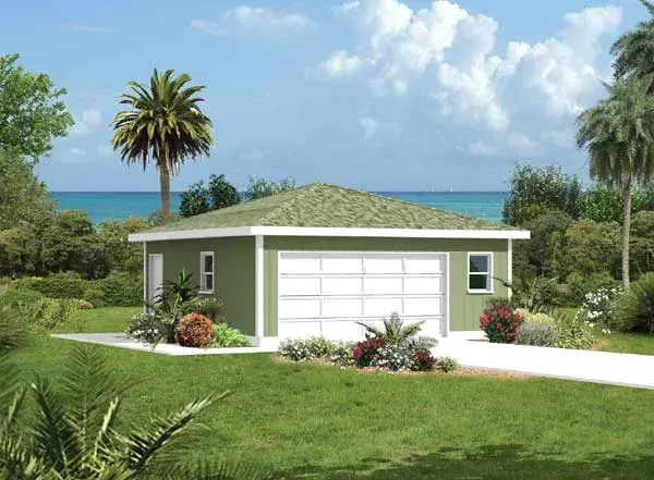 Traditional house plans 77-515 - front exterior, 576 sq ft, 0 bed, 0 bath house plans | Monster House Plans