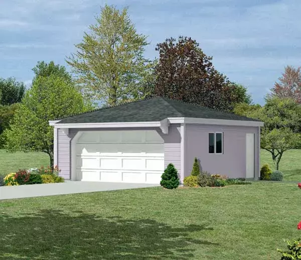 Traditional house plans 77-518 - front exterior, 484 sq ft, 0 bed, 0 bath house plans | Monster House Plans