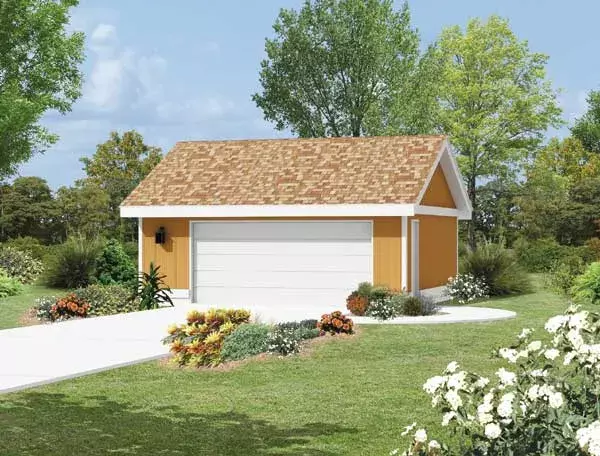 Traditional house plans 77-520 - front exterior, 528 sq ft, 0 bed, 0 bath house plans | Monster House Plans