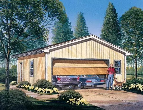 Traditional house plans 77-522 - front exterior, 576 sq ft, 0 bed, 0 bath house plans | Monster House Plans