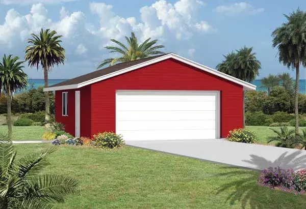 Traditional house plans 77-529 - front exterior, 576 sq ft, 0 bed, 0 bath house plans | Monster House Plans