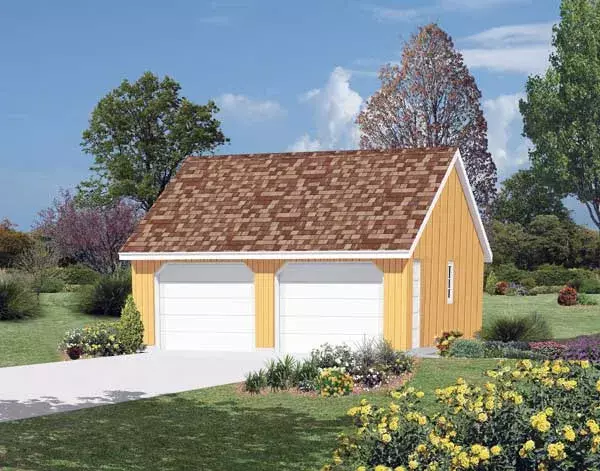 Traditional house plans 77-533 - front exterior, 576 sq ft, 0 bed, 0 bath house plans | Monster House Plans
