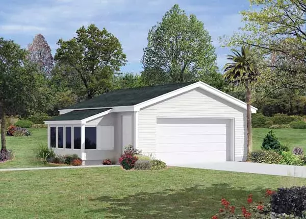 Traditional house plans 77-535 - front exterior, 720 sq ft, 0 bed, 0 bath house plans | Monster House Plans