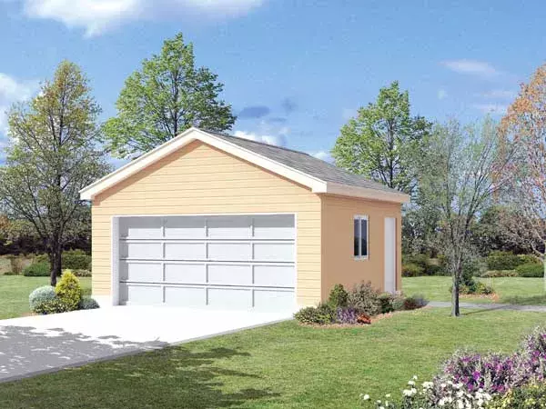 Traditional house plans 77-538 - front exterior, 400 sq ft, 0 bed, 0 bath house plans | Monster House Plans