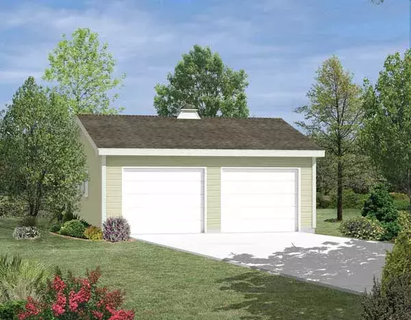 Traditional house plans 77-539 - front exterior, 528 sq ft, 0 bed, 0 bath house plans | Monster House Plans