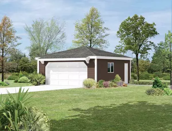 Traditional house plans 77-540 - front exterior, 400 sq ft, 0 bed, 0 bath house plans | Monster House Plans
