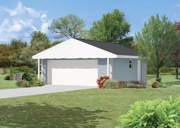 Traditional house plans 77-541 - front exterior, 440 sq ft, 0 bed, 0 bath house plans | Monster House Plans