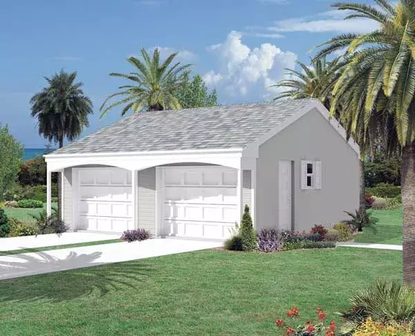 Traditional house plans 77-542 - front exterior, 528 sq ft, 0 bed, 0 bath house plans | Monster House Plans