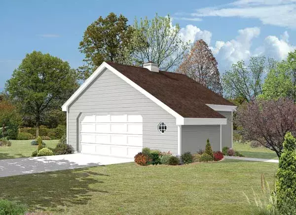Traditional house plans 77-544 - front exterior, 572 sq ft, 0 bed, 0 bath house plans | Monster House Plans