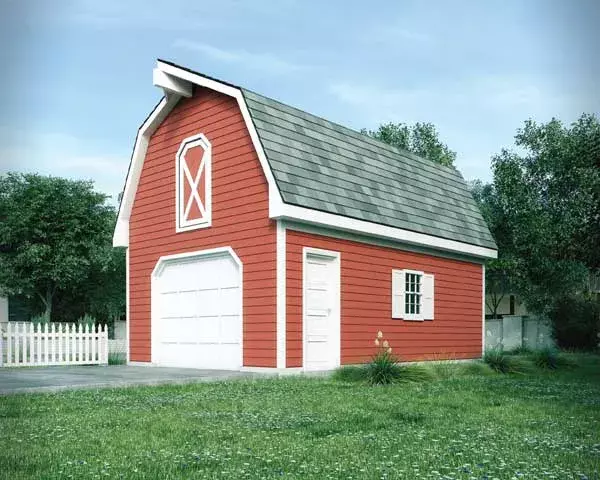 Farmhouse house plans 77-548 - front exterior, 384 sq ft, 0 bed, 0 bath house plans | Monster House Plans