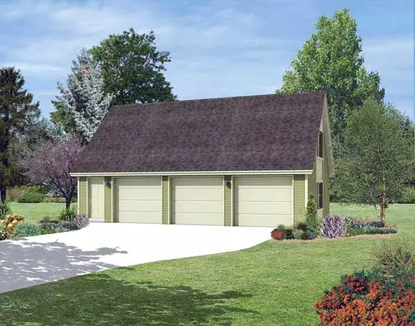 Traditional house plans 77-549 - front exterior, 864 sq ft, 0 bed, 0 bath house plans | Monster House Plans
