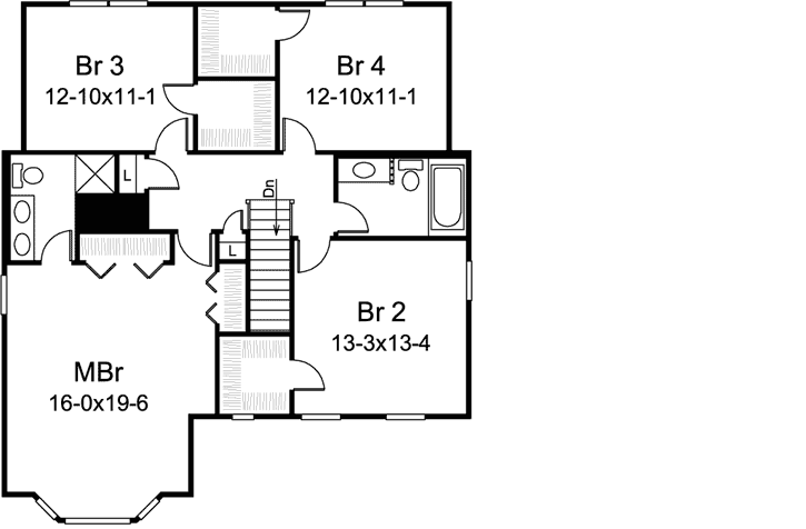 Upper/Second Floor Plan:77-593